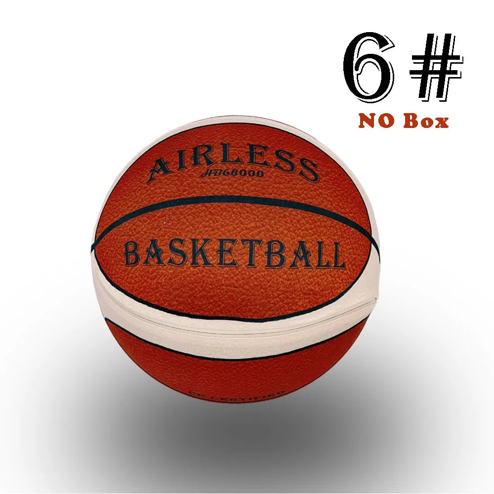 Silent Basketball Size 7 (29.5")/5# Dribbling Indoor Grooved Airless Foam Basketball Quiet Dribbling Indoor Training Silent Ball